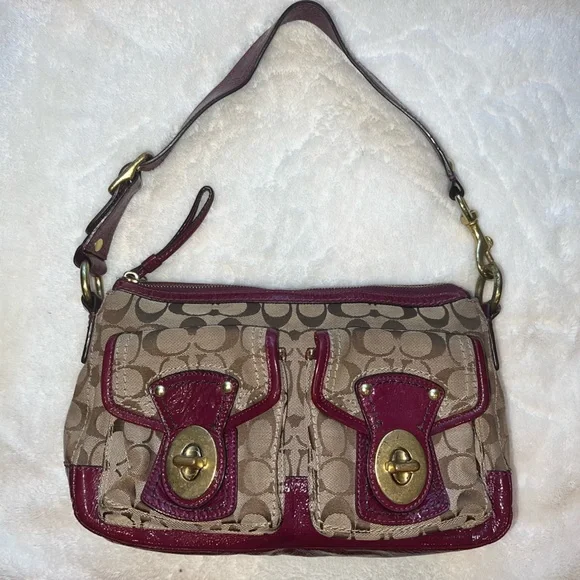 バッグ Vintage Coach Turn Lock Shoulder Bag Vintage Coach Black Turnlock Mini Shoulder Bag – Folklore